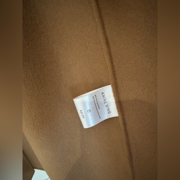 Anine Bing Dylan Coat Camel Cashmere Blend XS - Picture 9 of 17